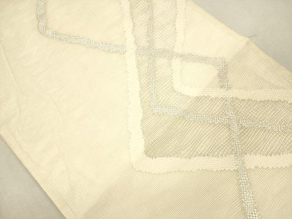 平和屋着物＊夏物 六通柄袋帯 吉祥文 銀糸 正絹 逸品 CAAV4858eg