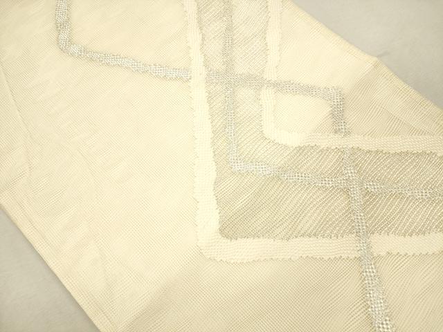 平和屋着物＊夏物 六通柄袋帯 吉祥文 銀糸 正絹 逸品 CAAV4858eg