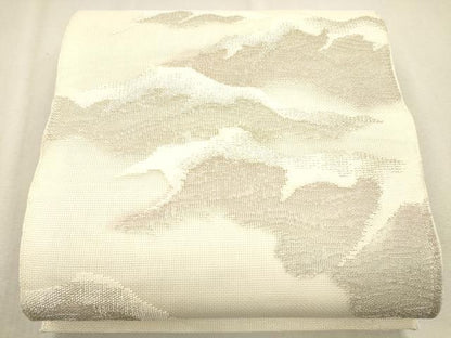 平和屋着物＊夏物 太鼓柄 本袋帯 立波文 銀糸 正絹 逸品 CAAV4860eg