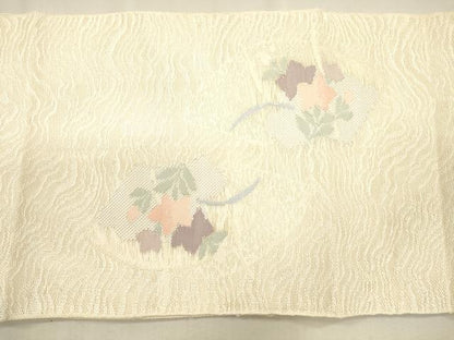 平和屋着物＊夏物 太鼓柄 本袋帯 地紙草花文 正絹 逸品 CAAV4861eg