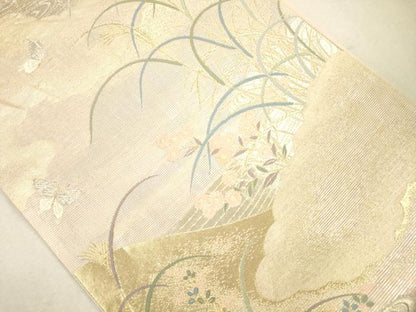 平和屋着物＊夏物 六通柄袋帯 初夏の微風 金銀糸 正絹 逸品 CAAV4875eg