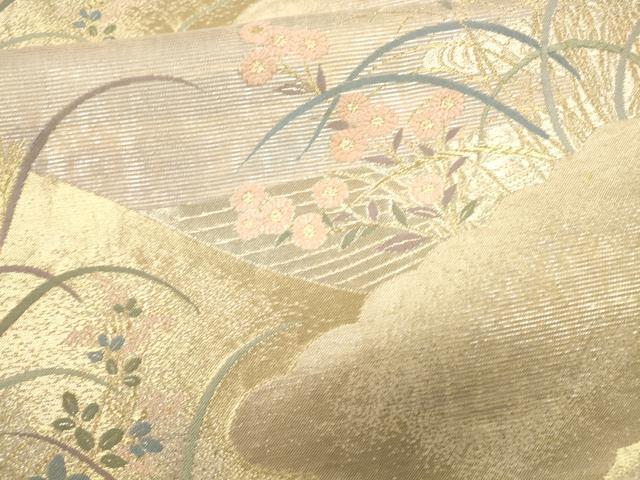 平和屋着物＊夏物 六通柄袋帯 初夏の微風 金銀糸 正絹 逸品 CAAV4875eg
