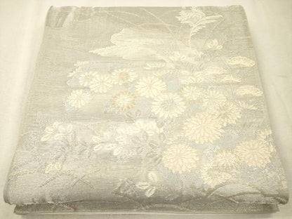 平和屋着物＊夏物　六通柄袋帯　草花文　金銀糸　正絹　逸品　CAAV4879eg