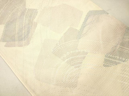平和屋着物＊夏物　六通柄袋帯　色紙重ね文　銀糸　正絹　逸品　CAAV4890eg