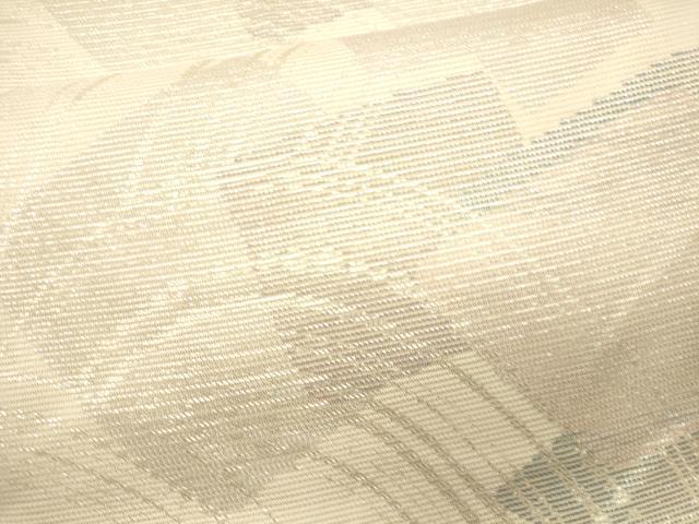 平和屋着物＊夏物　六通柄袋帯　色紙重ね文　銀糸　正絹　逸品　CAAV4890eg