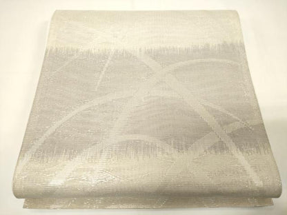 平和屋着物＊夏物　六通柄袋帯　芝草文　銀糸　正絹　逸品　CAAV4941eg