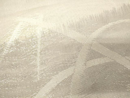 平和屋着物＊夏物　六通柄袋帯　芝草文　銀糸　正絹　逸品　CAAV4941eg