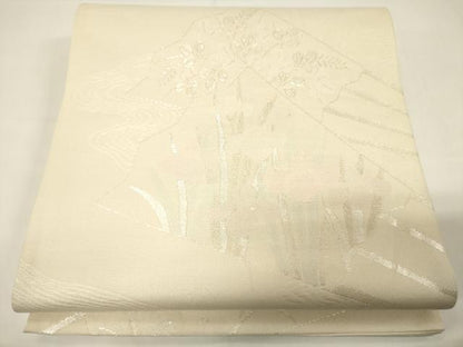 平和屋着物＊夏物 六通柄袋帯 草花文 金銀糸 正絹 逸品 CAAV4942eg