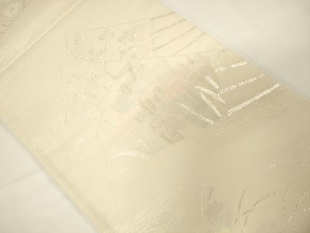 平和屋着物＊夏物 六通柄袋帯 草花文 金銀糸 正絹 逸品 CAAV4942eg