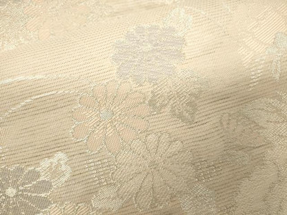 平和屋着物＊夏物 六通柄袋帯 草花文 銀糸 正絹 逸品 CAAV5066eg