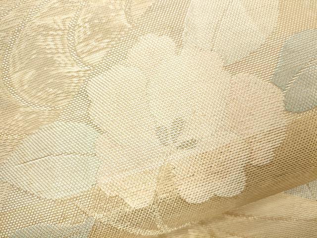 平和屋着物＊夏物 六通柄袋帯 流水草花文 金銀糸 正絹 逸品 CAAV5071eg