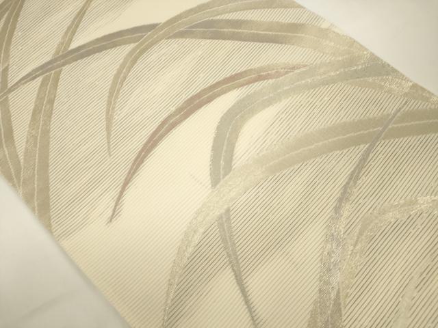 平和屋着物＊夏物　六通柄袋帯　芝草文　金糸　正絹　逸品　CAAV5073eg