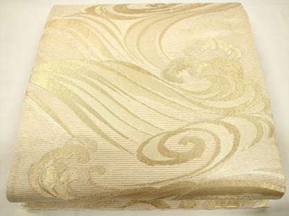 平和屋着物＊夏物 六通柄袋帯 流水文 金糸 正絹 逸品 CAAV5086eg