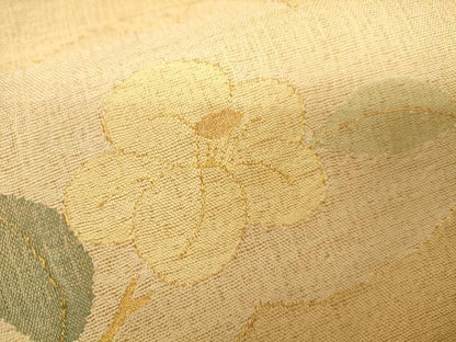平和屋着物＊夏物 六通柄 京袋帯 雲重ね枝花文 金糸 正絹 逸品 CAAV5094eg