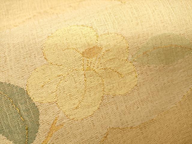 平和屋着物＊夏物 六通柄 京袋帯 雲重ね枝花文 金糸 正絹 逸品 CAAV5094eg