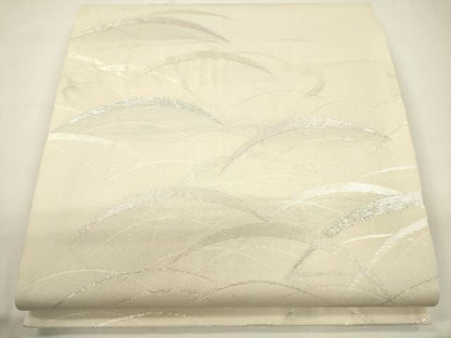 平和屋着物＊夏物 六通柄袋帯 芝草文 銀糸 正絹 逸品 CAAV5095eg