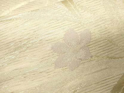 平和屋着物＊夏物　六通柄袋帯　草花文　金銀糸　正絹　逸品　CAAV5097eg