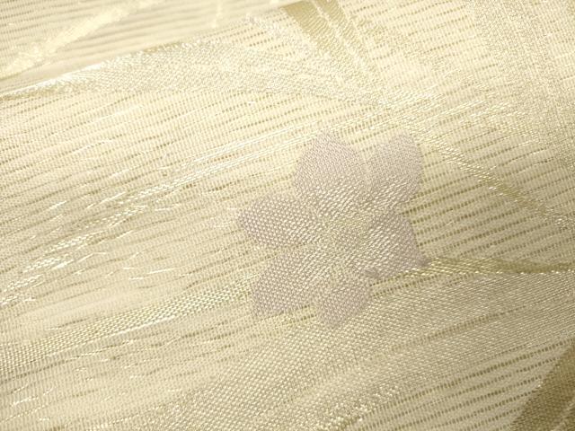 平和屋着物＊夏物　六通柄袋帯　草花文　金銀糸　正絹　逸品　CAAV5097eg