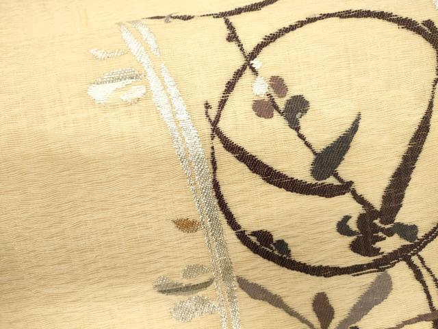 平和屋着物＊夏物 太鼓柄袋帯 花丸文 金銀糸 正絹 逸品 CAAV5099eg
