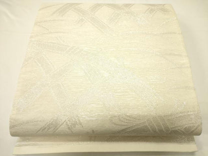 平和屋着物＊夏物 六通柄袋帯 籬芝草文 銀糸 正絹 逸品 CAAV5133eg