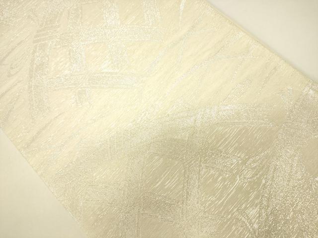 平和屋着物＊夏物 六通柄袋帯 籬芝草文 銀糸 正絹 逸品 CAAV5133eg