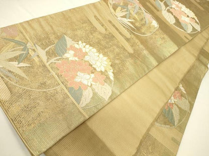 平和屋着物＊夏物 六通柄袋帯 唐織 夏風さそう 金銀糸 正絹 逸品 CAAV5136eg