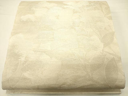 平和屋着物＊夏物 六通柄袋帯 草花文 銀糸 正絹 逸品 CAAV5138eg