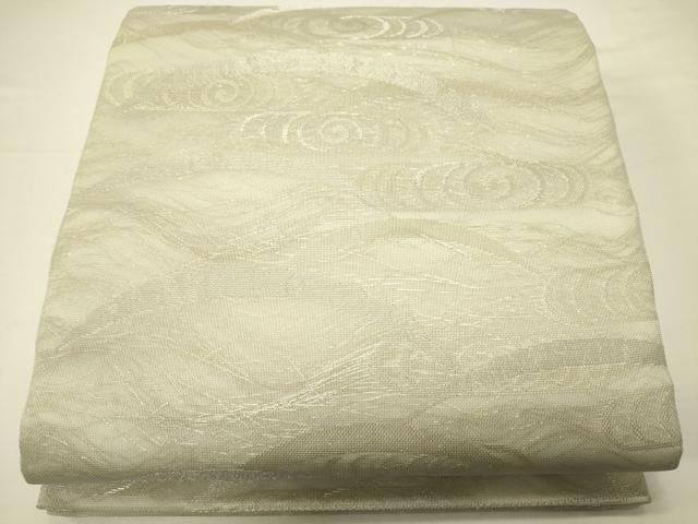 平和屋着物＊夏物　六通柄袋帯　流水雪芝文　金銀糸　正絹　逸品　CAAV5141eg
