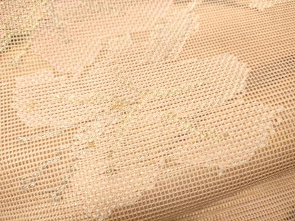 平和屋着物＊夏物　太鼓柄袋帯　芝花文　金銀糸　正絹　逸品　CAAV5149eg