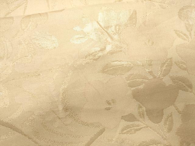 平和屋着物＊夏物　六通柄袋帯　流水草花文　金糸　正絹　逸品　CAAV5151eg