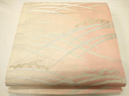 平和屋着物＊夏物　六通柄袋帯　流水文　金銀糸　正絹　逸品　CAAV5161eg