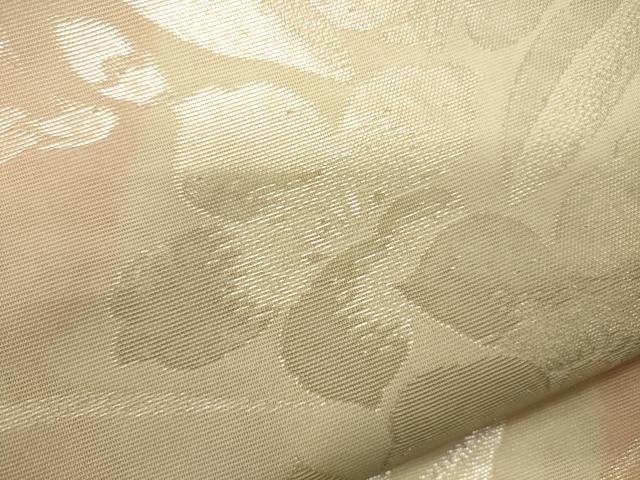 平和屋着物＊夏物　六通柄袋帯　芝花文　銀糸　正絹　逸品　CAAV5170eg