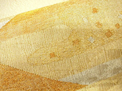 平和屋着物＊夏物　太鼓柄袋帯　エ霞遠山文　金銀糸　正絹　逸品　CAAV5177eg
