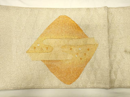 平和屋着物＊夏物　太鼓柄袋帯　エ霞遠山文　金銀糸　正絹　逸品　CAAV5177eg