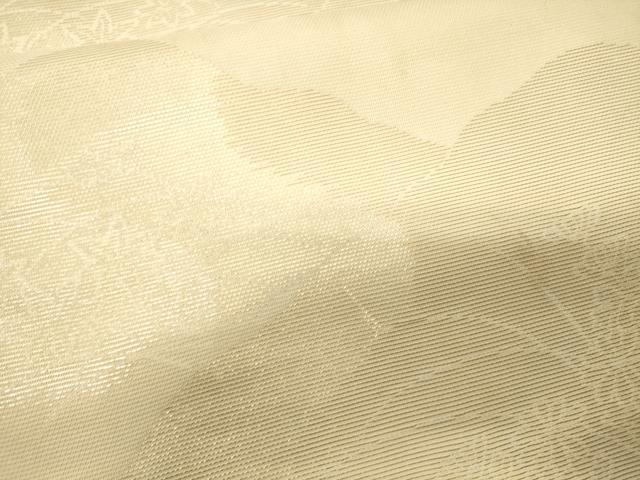 平和屋着物＊夏物　六通柄袋帯　遠山草花文　金銀糸　正絹　逸品　CAAV5178eg