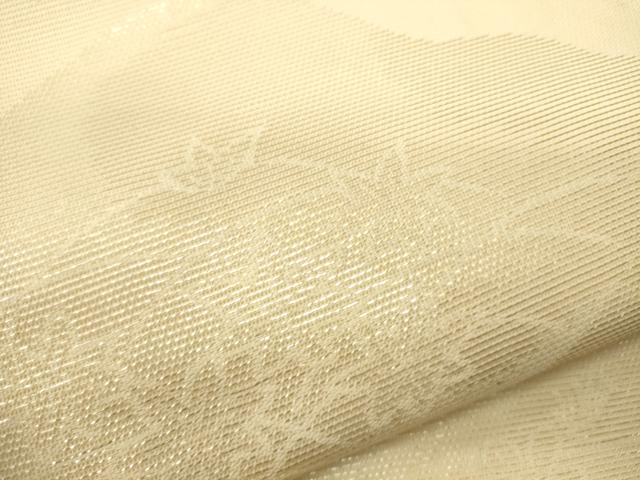 平和屋着物＊夏物　六通柄袋帯　遠山草花文　金銀糸　正絹　逸品　CAAV5178eg