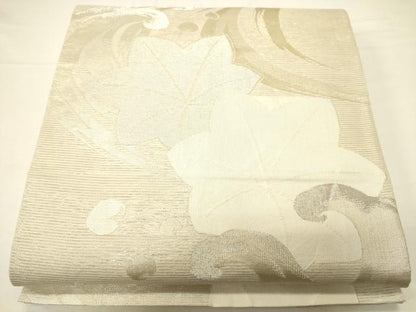 平和屋着物＊夏物　六通柄袋帯　竜田川　金銀糸　正絹　逸品　CAAV5179eg