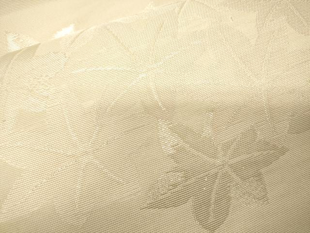 平和屋着物＊夏物　六通柄袋帯　楓文　銀糸　正絹　逸品　未使用　CAAV5194eg