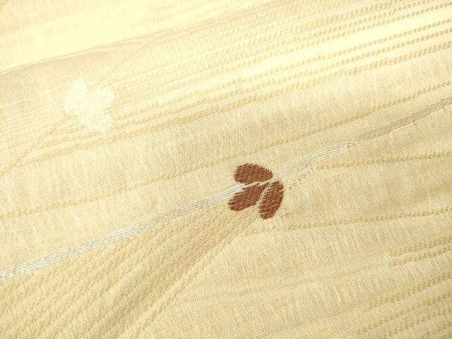 平和屋着物＊夏物　六通柄袋帯　流水花文　金銀糸　正絹　逸品　CAAV5196eg