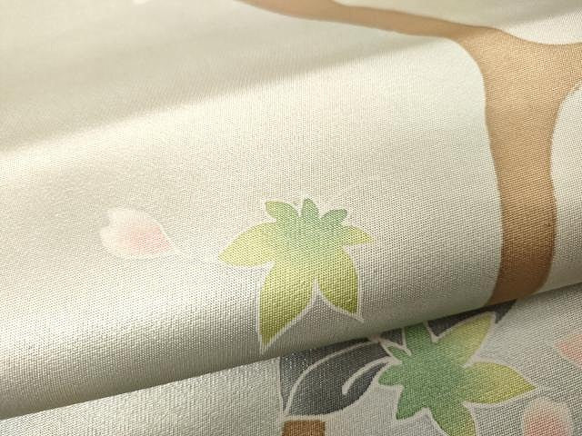 平和屋着物●太鼓柄袋帯 舞花文 引箔 正絹 逸品 CAAV5210yk