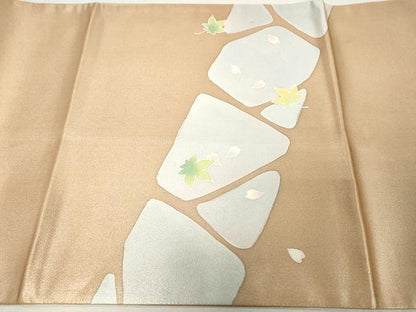 平和屋着物●太鼓柄袋帯 舞花文 引箔 正絹 逸品 CAAV5210yk