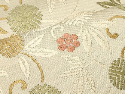 平和屋着物●全通柄　本袋帯　唐織　花唐草文　正絹　逸品　未使用　CAAV5222yk