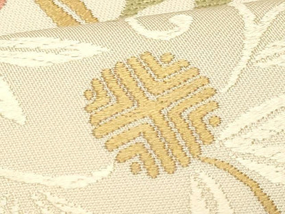 平和屋着物●全通柄　本袋帯　唐織　花唐草文　正絹　逸品　未使用　CAAV5222yk