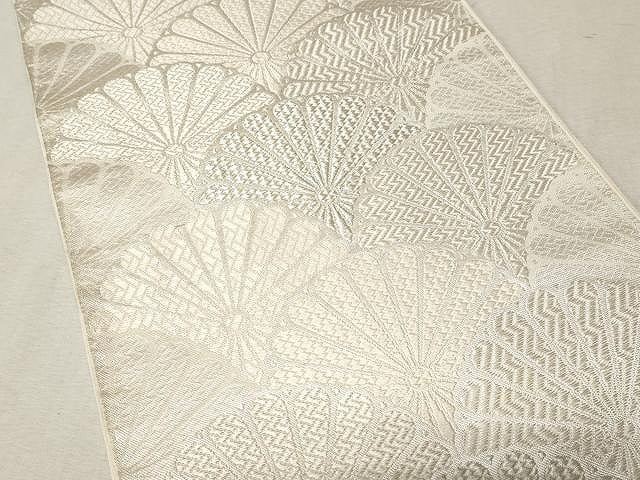 平和屋着物●西陣 川島織物 六通柄 本袋帯 唐織 青海波 銀糸 正絹 逸品 CAAV5252yk
