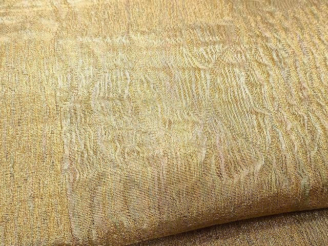 平和屋着物▽スリーシーズン 春夏秋 全通柄袋帯 市松文 金糸 正絹 逸品 CAAV5255yk