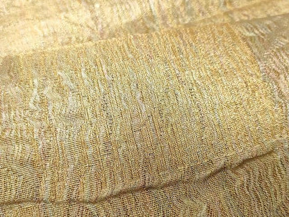 平和屋着物▽スリーシーズン 春夏秋 全通柄袋帯 市松文 金糸 正絹 逸品 CAAV5255yk
