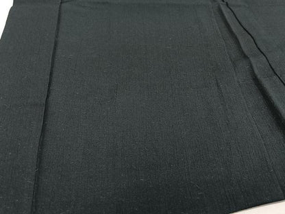 平和屋着物▽男性　長羽織　単衣　ひげ紬地　紋付き　霞文　黒地　正絹　逸品　CAAV5607id