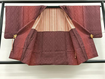 平和屋着物∞道行コート 霞文 暈し染め 正絹 逸品 CAAV5677id