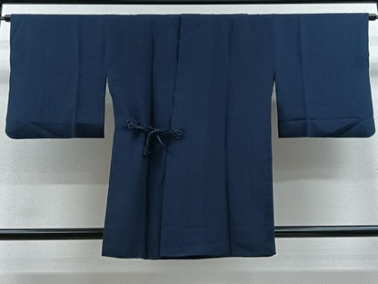 平和屋着物＃道中着 濃藍色 正絹 逸品 CAAV5681id