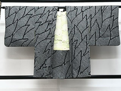 平和屋着物＃羽織　総絞り　吉祥文　黒地　正絹　逸品　CAAV5683id